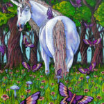 Meadow's Edge Acrylic on canvas 18x24 SOLD - inspired by my love of Unicorns