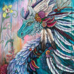 Safire-Year of the Dragon Portrait acrylic on canvas 24x30 �1500-Inspired by Chinese New Year
